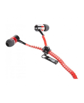 PLATINET sluchátka Zipper Wired Handsfree, 3,5mm jack, czerwony