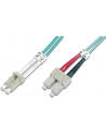 DIGITUS Professional Patchcord światłowodowy DIGITUS LC/SC duplex MM 50/125 OM3 1m - nr 6