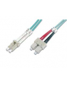 DIGITUS Professional Patchcord światłowodowy DIGITUS LC/SC duplex MM 50/125 OM3 1m - nr 3