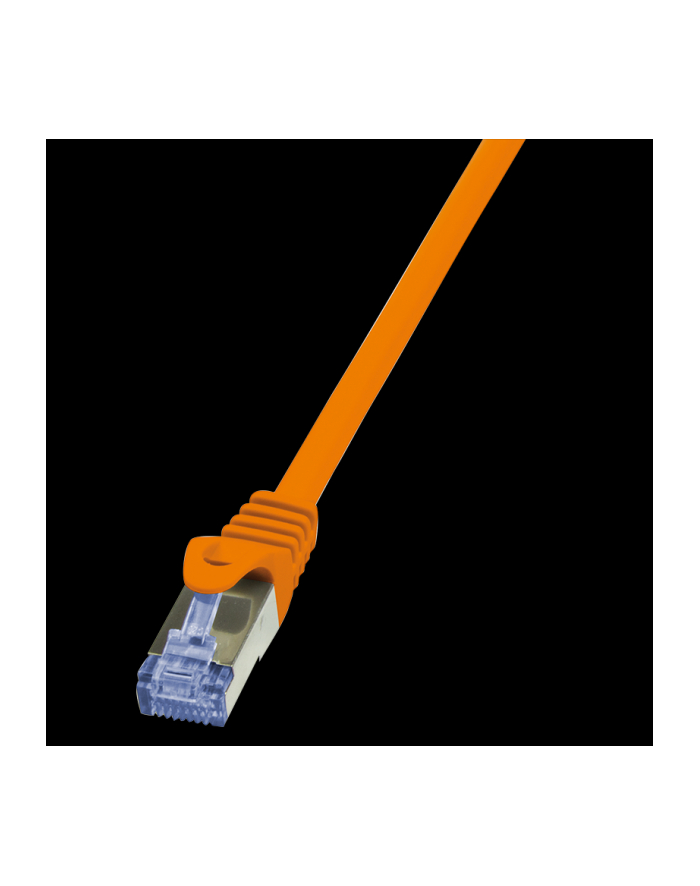 Patchcord LogiLink CQ3018S Cat.6A S/FTP 0,25m pomarańczowy główny