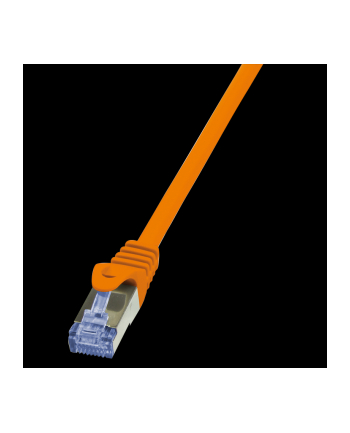 Patchcord LogiLink CQ3018S Cat.6A S/FTP 0,25m pomarańczowy