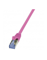 Patchcord LogiLink CQ3019S Cat.6A S/FTP 0,25m różowy - nr 1