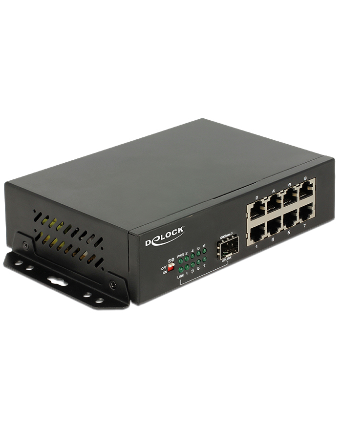 DeLOCK Switch Gigabit 8 Port + 1 SFP główny