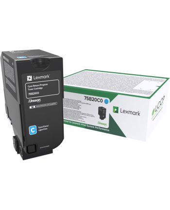 Toner Lexmark 75B20C cyan | zwrotny | 10 000 str | CS/CX 727 / CS728