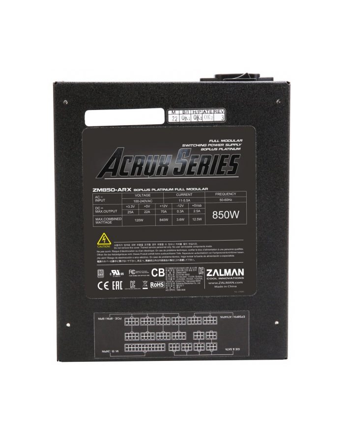 Zalman Zasilacz komputerowy ATX ZM850-ARX(EU) 80 PLUS PLATINUM główny