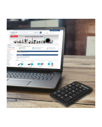 4World Klawiatura numeryczna USB do notebooka typu slim