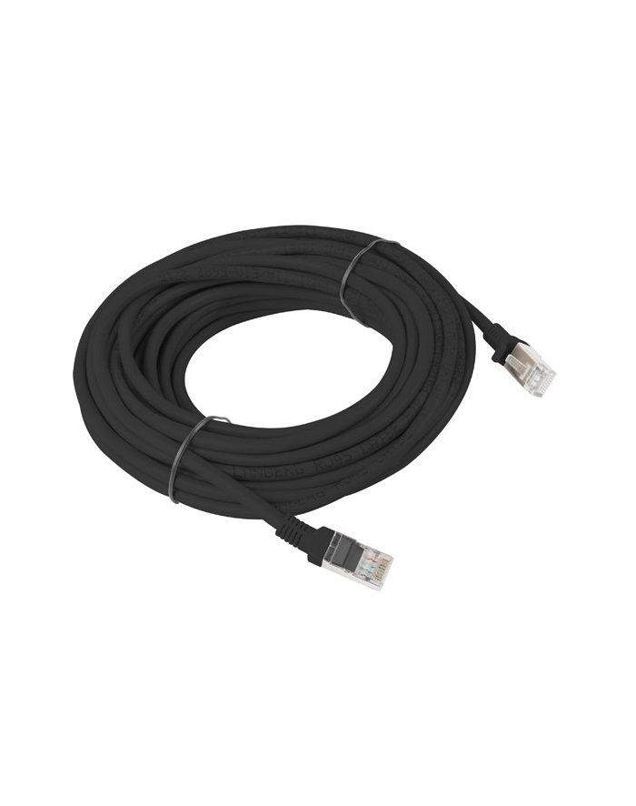 Lanberg Patchcord RJ45 kat. 6 UTP 10m czarny główny