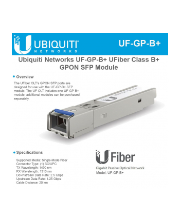 Ubiquiti UF-GP-B+ - GPON Module up to 128 NanoGs 20 km