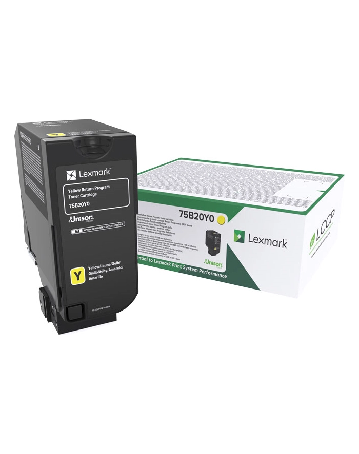 Toner Lexmark 75B20M yellow | zwrotny| 10 000 str | CS/CX 727 / CS728 główny