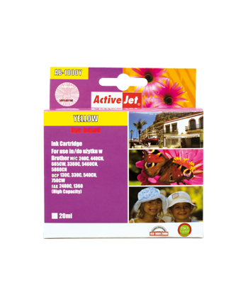ActiveJet AB-1000Y tusz yellow do drukarki Brother (zamiennik LC1000Y  LC970Y) nr 2