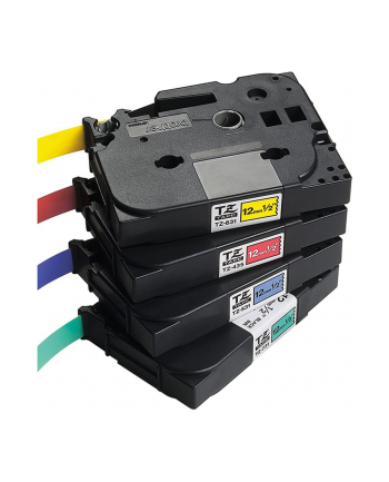 Tasma TZ611 6 mm czarne na zoltym