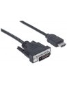 Adapter Manhattan HDMI męski na DVI-D 24+1 męski, Dual Link, 1,8m, czarny - nr 11