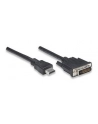 Adapter Manhattan HDMI męski na DVI-D 24+1 męski, Dual Link, 1,8m, czarny - nr 15
