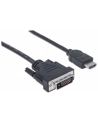Adapter Manhattan HDMI męski na DVI-D 24+1 męski, Dual Link, 1,8m, czarny - nr 17