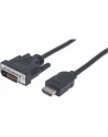 Adapter Manhattan HDMI męski na DVI-D 24+1 męski, Dual Link, 1,8m, czarny - nr 28