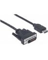Adapter Manhattan HDMI męski na DVI-D 24+1 męski, Dual Link, 1,8m, czarny - nr 29