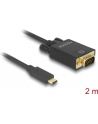 Kabel adapter Delock USB type-C(M) -> VGA(M) 2m - nr 11