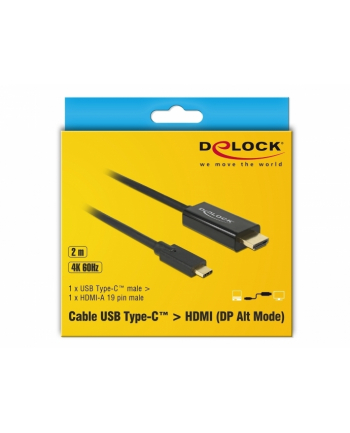 Kabel adapter Delock USB type-C(M) -> HDMI(M) 2m