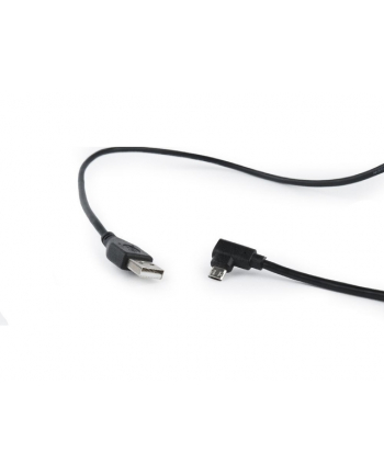 Kabel USB Gembird micro AM-BM USB 2.0 czarny kątowy 1.8m