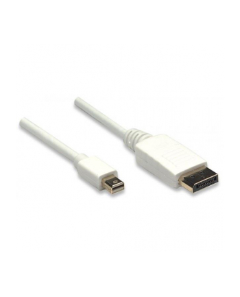 Kabel DisplayPort Manhattan Mini DisplayPort/DisplayPort M/M, 2m, biały