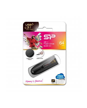 Pendrive Silicon Power Blaze B25 64GB USB 3.1 czarny