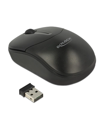 Mysz bezprzewodowa optyczna Delock 1-scroll 2,4 GHz czarna nr 1