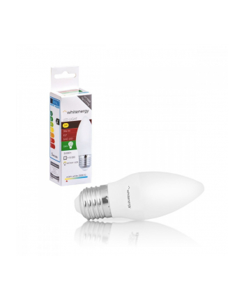 Whitenergy Żarówka LED | 10xSMD2835| C37| E27 | 5W | 230V |ciepłe biała| mleczne