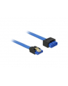 Delock kabel przedłużacz SATA 6 Gb/s (męski/żeński) 70 cm niebieski, zatrzaski - nr 1