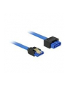 Delock kabel przedłużacz SATA 6 Gb/s (męski/żeński) 70 cm niebieski, zatrzaski - nr 9