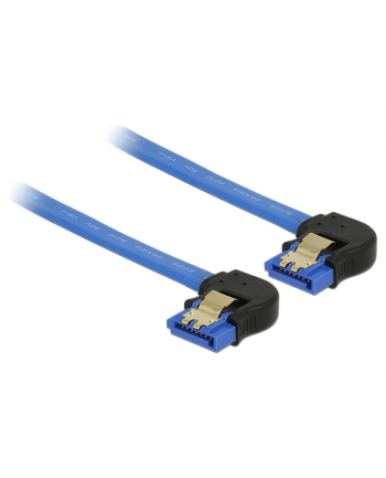 Delock kabel SATA 6 Gb/s kątowy prawo/prawo metal. zatrzaski 10cm niebieski nr 2