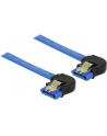 Delock kabel SATA 6 Gb/s kątowy prawo/prawo metal. zatrzaski 20cm niebieski - nr 12