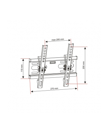 ART UCHWYT DO TV LCD/LED 14-42'' 35KG AR-46 reg. w pionie