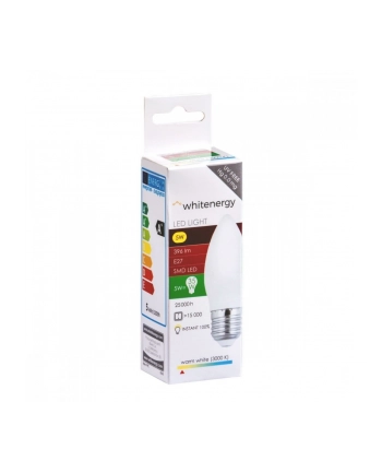 Whitenergy Żarówka LED | 10xSMD2835| C37| E27 | 5W | 230V |ciepłe biała| mleczne nr 1