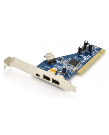 Digitus Kontroler Firewire (400) PCI, 2x6pin. 1x4pin Wew., 1x6pin Zew. IEEE1394a