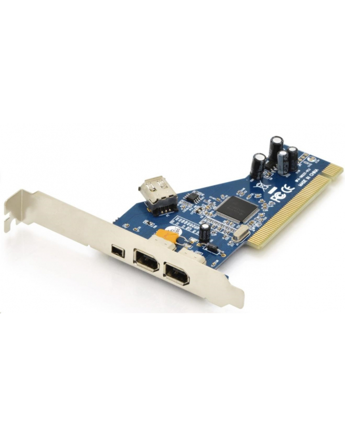 Digitus Kontroler Firewire (400) PCI, 2x6pin. 1x4pin Wew., 1x6pin Zew. IEEE1394a główny