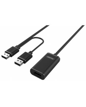 Unitek Przedlużacz aktywny USB 2.0, 10m, Y-278 czarny