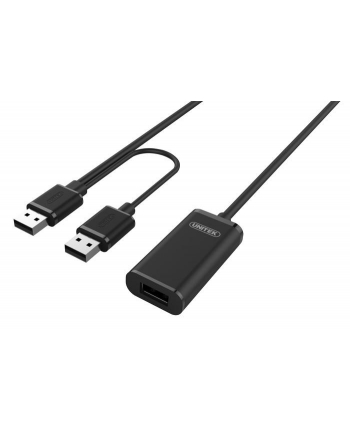 Unitek Przedlużacz aktywny USB 2.0, 10m, Y-278 czarny