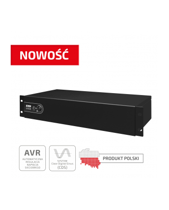 Zasilacz awaryjny Ever ECO Pro 1000VA AVR 3xIEC 2xPL Sin USB rack nr 2