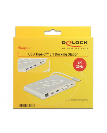 Replikator portów DELOCK USB 3.0 - MIC, Audio, HDMI, LAN, 3xUSB 3.0 + zasilanie