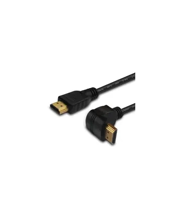 Elmak SAVIO CL-108 Kabel HDMI złoty v2.0, 3D, 4Kx2K, miedź, 1.5m, kątowy, blister
