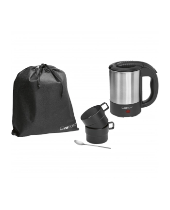 Clatronic Czajnik inox 1l+2 kubki i łyżeczka      WKR 3624 nr 1