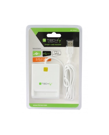 Techly Kompaktowy czytnik USB 2.0 kart Smart biały nr 1