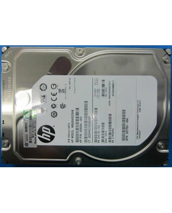 HEWLETT PACKARD - ESG HP HDD 2TB NSATA LFF MDL 3.5'' 7.2k 6G G8/9 659570-001