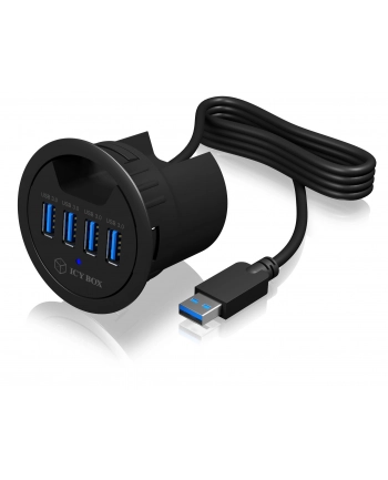 IcyBox Hub do Biurka 4xUSB 3.0, kabel 120 cm USB 3.0