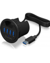IcyBox Hub do Biurka 4xUSB 3.0, kabel 120 cm USB 3.0 - nr 34