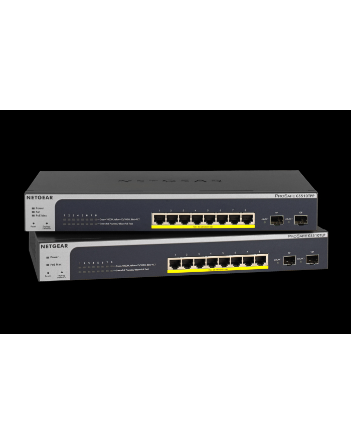 Netgear ProSafe Smart 10-Port Gigabit Switch 8xPoE+ 190W, 2xSFP (GS510TPP) główny