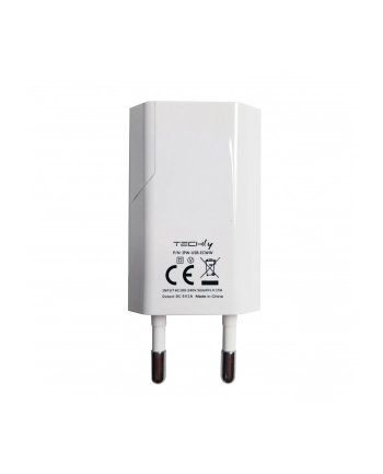 Techly Sieciowa ładowarka USB Slim 230V -> 5V/1A biała nr 1