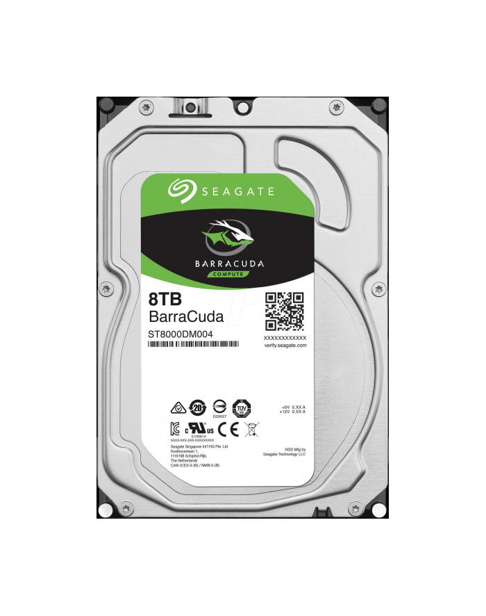 Dysk Seagate BarraCuda, 3.5'', 8TB, SATA/600, 256MB cache główny