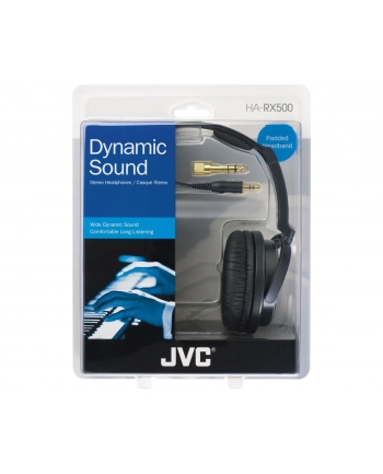 Słuchawki JVC HA-RX500-E nauszne czarno-białe nr 1