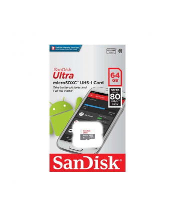 SANDISK ULTRA ANDROID microSDXC 64 GB 80MB/s Class 10 UHS-I